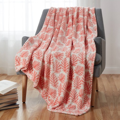 Coral blanket online throw