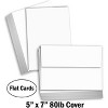 Hamilco White Cardstock Blank Index Flash Note & Post Cards - Flat 5 X 7" Thick Paper 80 lb Card Stock for Printer - (100 Pack with Envelopes) - 2 of 4