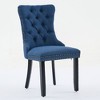 NicBex Dining Chair with Tufted Button Backrest Modern Upholstered Linen Fabric Cushion Seats Side Chair with Nailhead Trim,2pc - 2 of 4