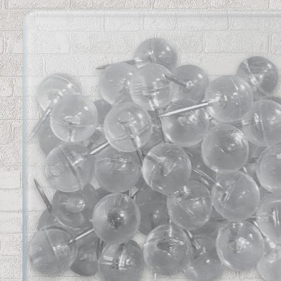 clear push pins bundle