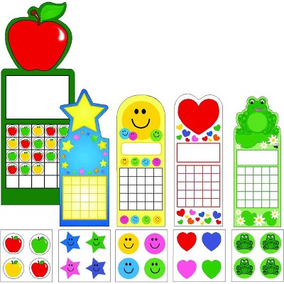 Creative Shapes Etc Seasonal Designs Personal Chart and Sticker Set, 2-3/4 X 7-1/2 inch, set of 120