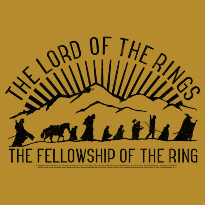 Juniors Womens Lord of the Rings Fellowship of the Ring Mountain Silhouettes Festival Muscle Tee, 2 of 5