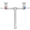 GRIDMANN Commercial Wall Mount Sink Faucets, 8" Centers with Swivel Spouts, NSF, Dual Lever Handles, Brass Construction, Chrome Polished Finish - 2 of 4
