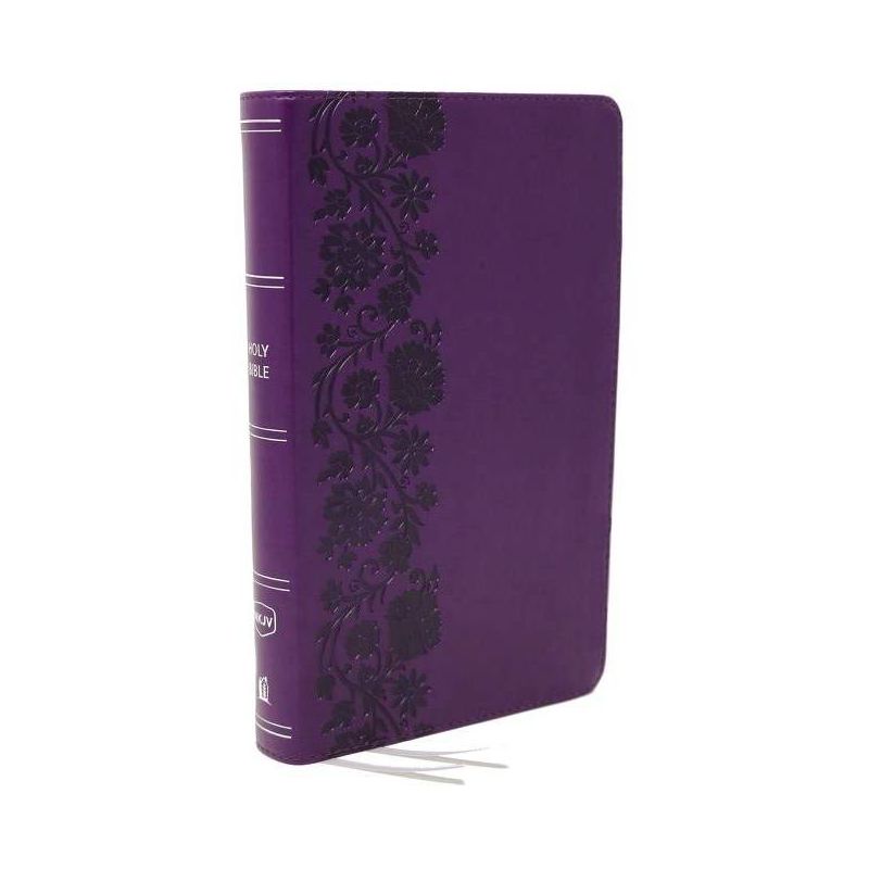 Nkjv, Reference Bible, Personal Size Large Print, Leathersoft, Purple, Red Letter Edition, Comfort Print - by  Thomas Nelson (Leather Bound), 1 of 2