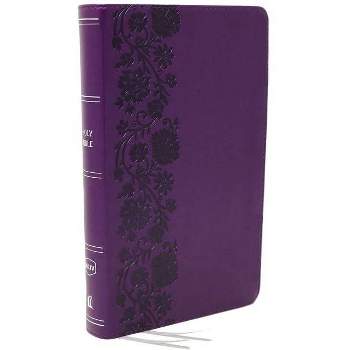 Nkjv, Reference Bible, Personal Size Large Print, Leathersoft, Purple, Red Letter Edition, Comfort Print - by  Thomas Nelson (Leather Bound)