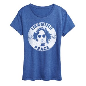 Women's - John Lennon - Lennon Imagine Peace Short Sleeve Graphic T-Shirt - 1 of 4