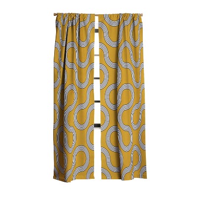 Zoltan Ratko My Favorite Geometric Pattern Set of 2 Panel Blackout Window Curtain - Deny Designs