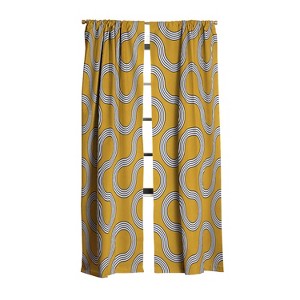 Zoltan Ratko My Favorite Geometric Pattern Set of 2 Panel Blackout Window Curtain - Deny Designs - 1 of 4