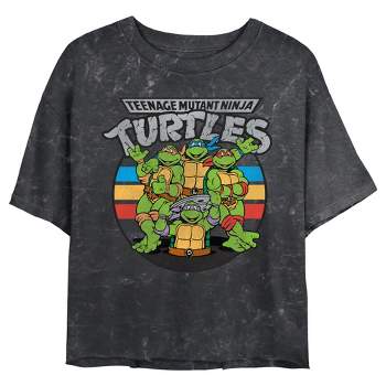 Juniors Womens Teenage Mutant Ninja Turtles Retro Striped Brothers T-Shirt