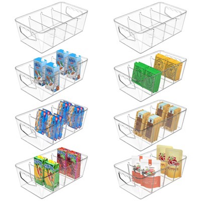 OBOKATA-cutlery sorting and storage box 8-piece set transparent storage box with detachable partition, multi-purpose
