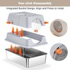 GustoWave Stainless Steel Cat Litter Box, Detachable PP Enclosure Litter Box with Lid, Extra Large Metal Enclosed Cat Litter Tray - 4 of 4