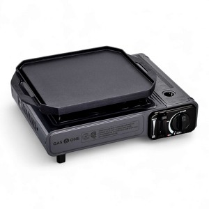 GasOne Butane Gas Stove with Flat Top Griddle Included – for Cooking for Camping, Kitchen – Diecast Aluminum with Non Stick Coating - 1 of 4