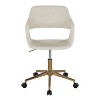 Okak Modern Office Chair with Golden Metal Base, 360 Swivel Chair with Adjustable Height, Criss Cross Chair for Office, Home - 2 of 4