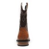 Santimon Men's Cowboy Boots, Two-Toned Square Toe Western Mid-Calf Dress Tuxedo Party Boots for Men Brown - 4 of 4
