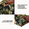 ARTPLAN Outdoor Cushions for Settee,Wicker Loveseat Cushions with Tie,Tufted Patio Cushions 2 U-Shaped Set of 5 Piece,L44xW19，Floral - 4 of 4