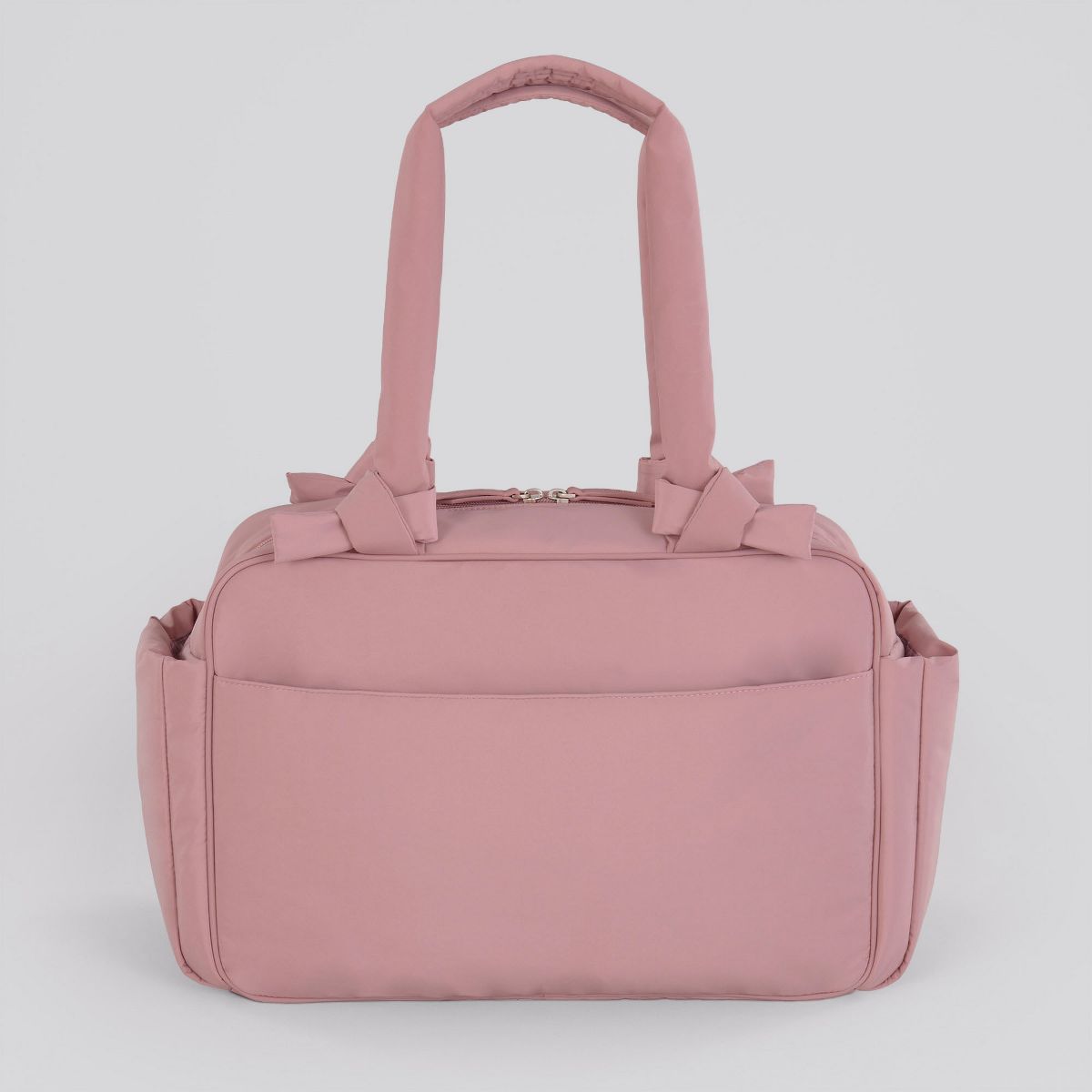 Motherhood Knotted Bows Duffle Diaper Bag, Dusty Rose - thumbnail 3