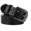 INSPIRE CHIC Hollow Leather Belts Rectangle Pattern with Alloy Buckle Width 1 1/4" - 2 of 4
