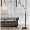 FC Design Modern 81" Tall Standing Adjustable Arched Floor Lamp with Drum Shade and Marble Base - 3 of 4