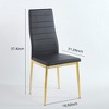 APRILSOUL37.4"Chair set of 4,GOLDEN COLOR LEG,WHITE SEAT - 3 of 4