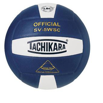 Tachikara SV-5WSC NFHS Composite Leather Volleyball White/Navy