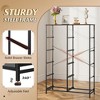 Tall Dresser with 10 Fabric Drawers, Storage Tower with Cabinet, Metal Frame, Organizer Units for Closet - 4 of 4