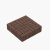 Dolonm H Style 12" Patio Deck Tiles, DIY Module Interlocking Decking Tiles Floor Tile,44pcs Red Brown - 3 of 4