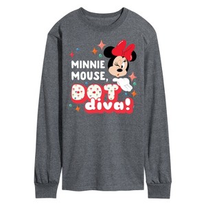 Men's - Disney - Minnie Dot Diva Long Sleeve Graphic T-Shirt - 1 of 4