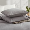 Angel Sar 100% Washed Cotton Duvet Cover Set, Twin Size Fade-Resistant Bedding with Pillow Sham, Natural - 4 of 4