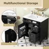 Okak Modern Freestanding Bathroom Vanity with Sink Combo,Solid Wood Bathroom Storage Cabinet with 3 Drawers & Door - 2 of 4
