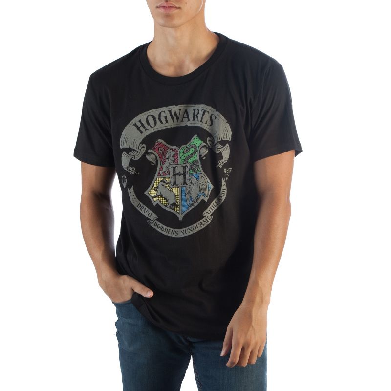 Harry Potter Hogwarts Blk T-Shirt, 1 of 2