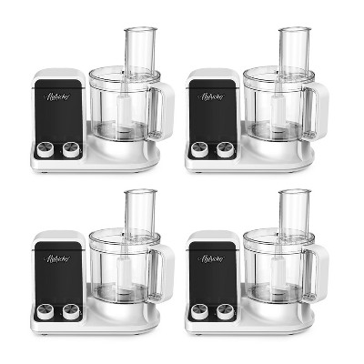 NutriChef 12 Cup Multi Function Food Processor w/ 6 Attachment Blades, Gray  