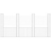vidaXL U-shape Gabion Basket with 5 Posts Iron 196.9"x7.9"x78.7" - 3 of 4