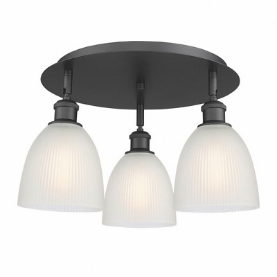 Castile - 3 Light Flush Mount In Industrial Style-9.5 Inches Tall and 17.75 Inches Wide