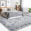 Acekool 2x6 Vintage Blue Washable Runner Rug, Non-Slip Oriental Medallion Low Pile Accent Carpet for Hallway, Entryway, Kitchen - 3 of 4