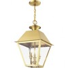 Livex Lighting Wentworth 3 - Light Pendant in  Natural Brass - 4 of 4