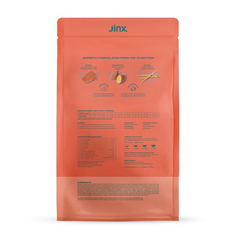 Jinx Grain-Free Dry Dog Food with Salmon, Sweet Potato & Carrot Flavor, 3 of 7