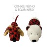 BEARPAW 2-Pack Crinkle Squeaky Dog Toys - Teddy Bear and Puppy - 2 of 4