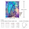 LunaLulinlk Purple Marble Shower Curtains Set with Hooks - 3 of 4