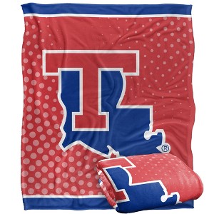 Louisiana Tech University Logo Dots Silky 50x60 Blanket, 1 Sided - 1 of 4