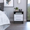 JUJABU Elegant Nightstand with Two Drawers, Concealed Shelf - 2 of 4