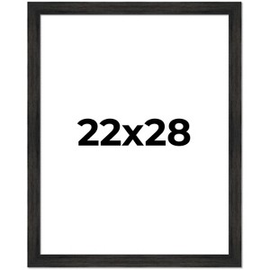 PosterPalooza | 22x28 Wide Barnwood Picture Frame, UV Acrylic, 6 Finishes - Grey, Brown, White, and Black - 1 of 4