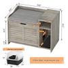 Whizmax Modern Cat Litter Box Enclosure Wood Litter Box Enclosure with Top Opening and Cushion Hidden Cat Litter Box Resistant from Scratching and Odor - 2 of 4