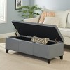 CAVINAS Bed Bench with Storage Cushioned Blanket Storage Chest Modern Bench Storage Bedroom for Bedroom, Living Room, Gray - 4 of 4