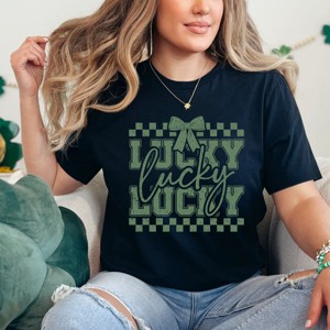 Simply Sage Market Lucky Stacked Coquette Short Sleeve Tee - 1 of 4