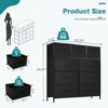 SKRAN Tall Fabric Clothes Cabinet Storage Organizers with 9 Drawers And Wood Top Surface Table Chest Of Drawers, Living Room, Hallway, Porch - 3 of 4