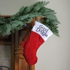 Northlight 19" Red and White Embroidered Halo "Good Doggie" Christmas Stocking with Cuff - 3 of 3