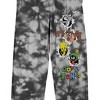 Looney Tunes Looney Gang Men's Black Tie-Dye Sleep Pajama Pants - 2 of 4