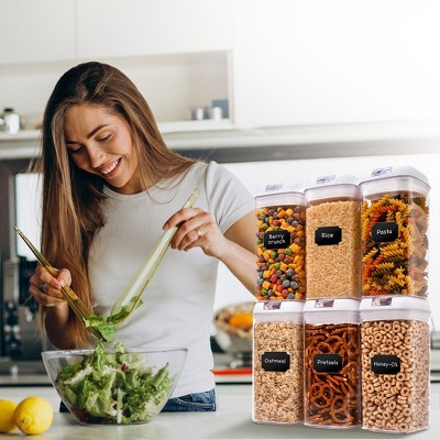 Cheer Collection 6-Piece White BPA-Free Food Storage Set