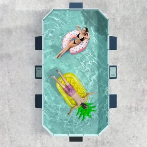 Vynxaria 1.8m/2.1m/1.6m Inflatable Outdoor Swimming Pool Easy Setup and Storage for Garden Yards - 1 of 4