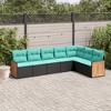 vidaXL Patio Sofa Set Black - Black Without table - 2 of 4